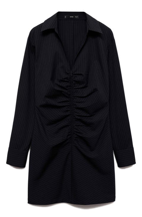 Zip Front Long Sleeve Minidress