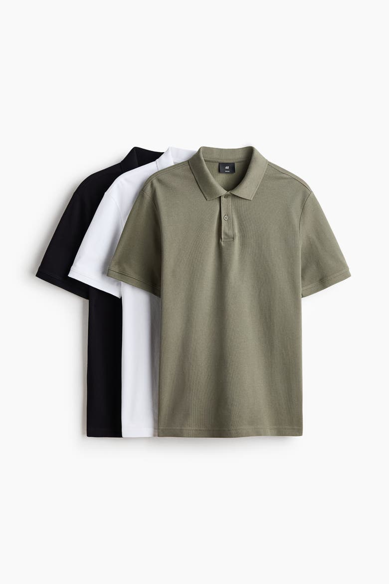 3-pack Regular Fit Polo Shirts, Main, color, Navy blue