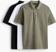 H&M 3-pack Regular Fit Polo Shirts