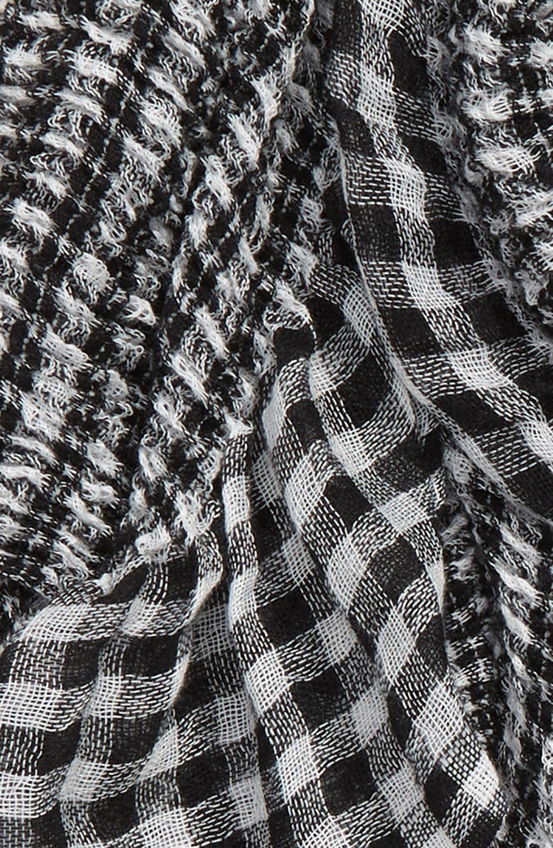 Ted Baker London Penny Gingham Frill Scarf, Alternate, color,