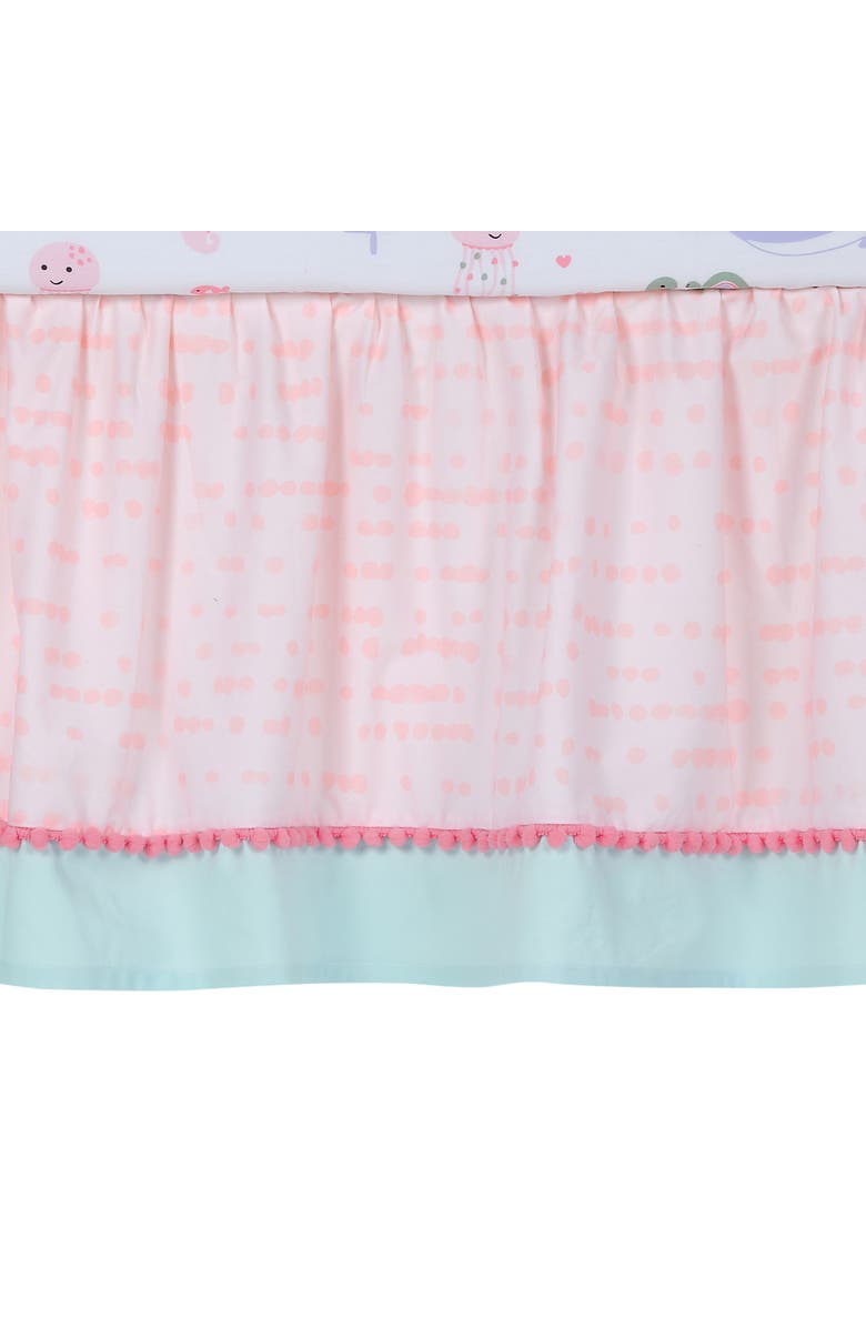 Lambs & Ivy Sea Dreams 3-Piece Dolphin/Turtle Nautical Baby Crib Bedding Set, Alternate, color, Pink Multicolor