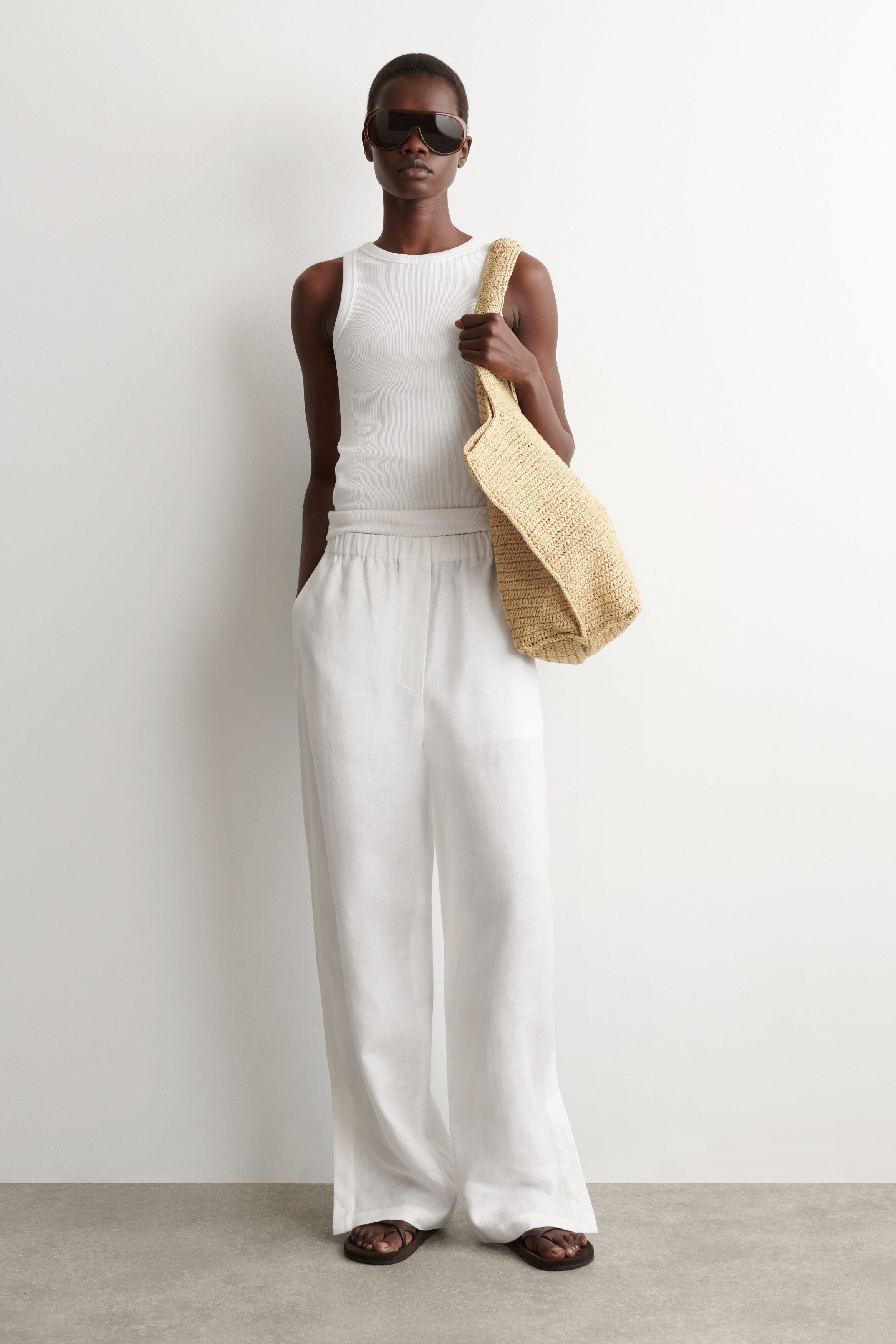 Sculpted Tote Bag - Paper, Alternate, color, BEIGE
