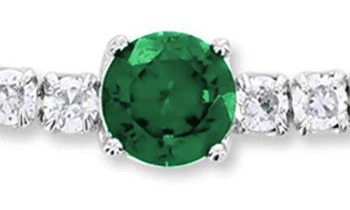 Simona Round Cubic Zirconia Tennis Bracelet In Green