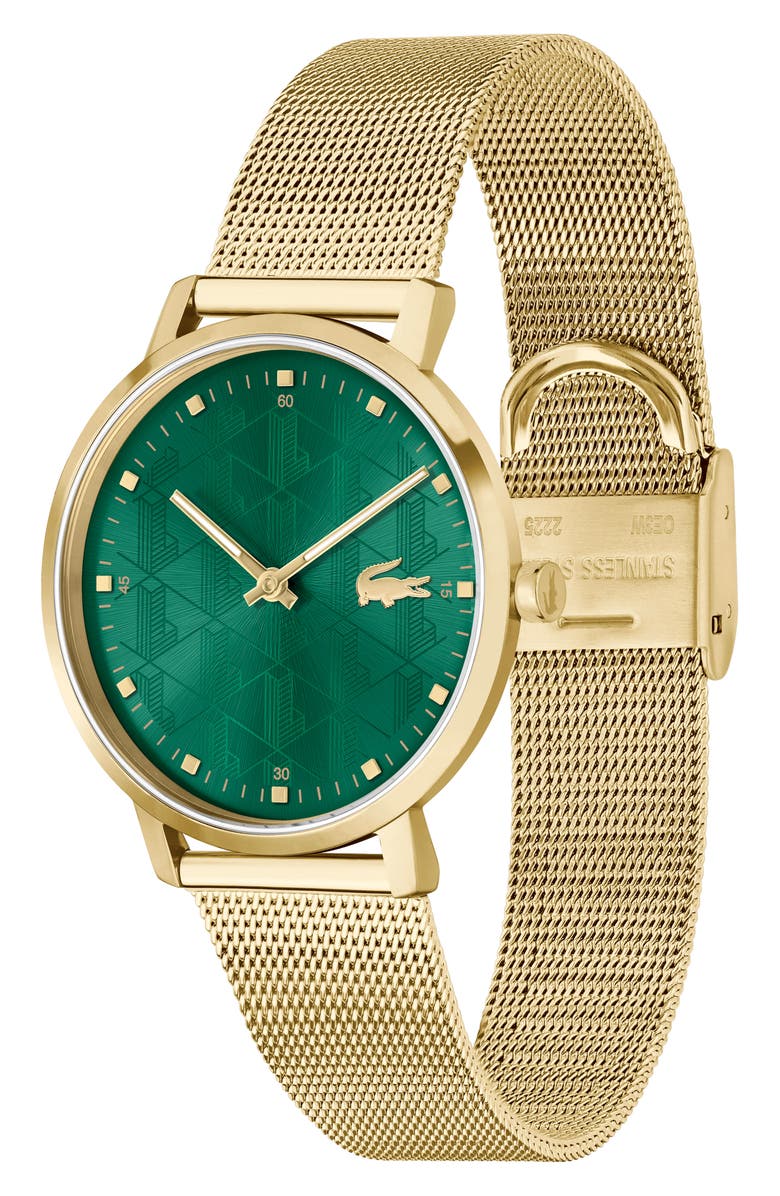 Lacoste Crocorigin Mesh Bracelet Watch, 35mm, Alternate, color,