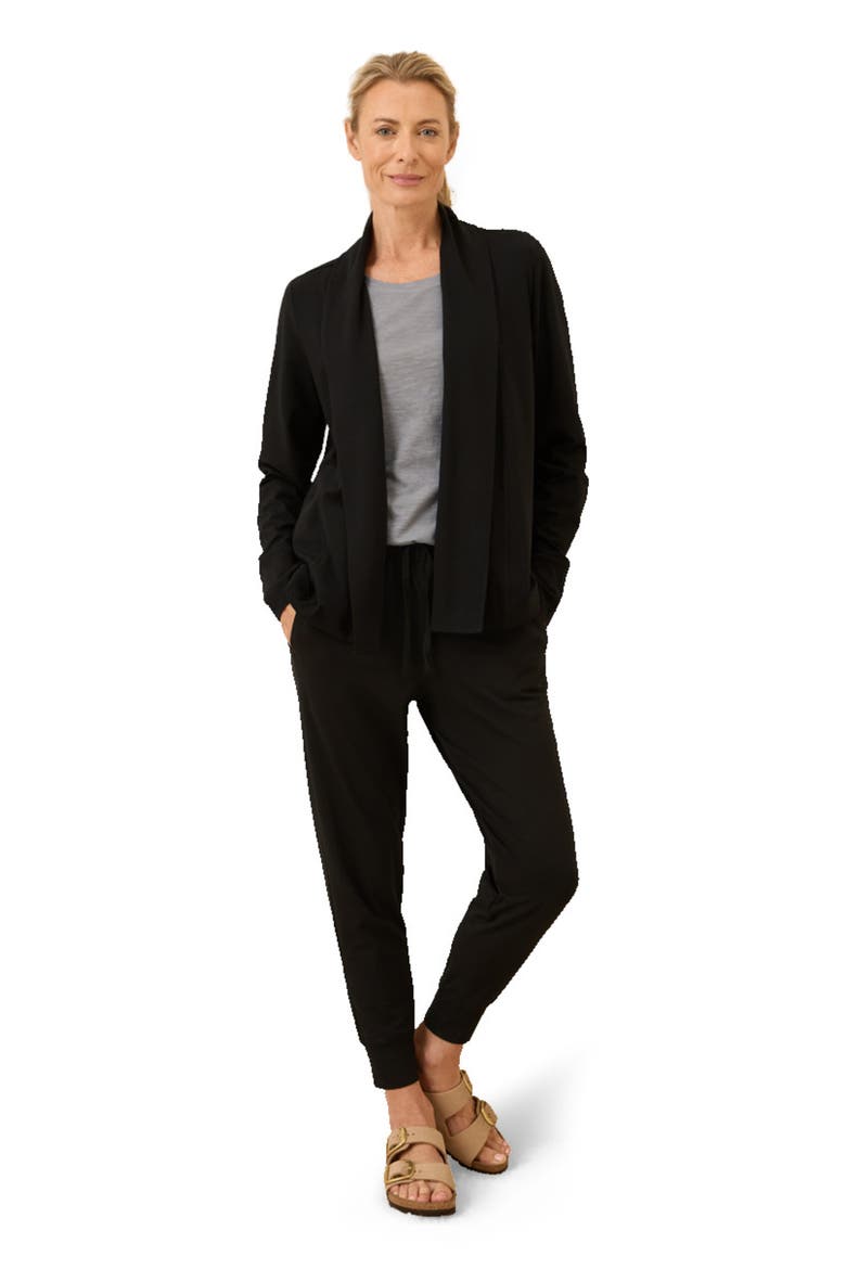 Luxe Essential Swing Cardigan Made With Organic Cotton, Main, color, Black