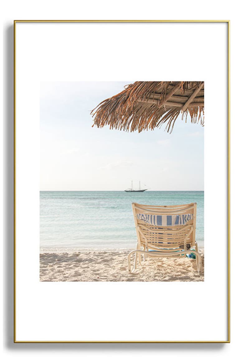 Travel Framed Art Print, Main, color, GOLDEN TONES