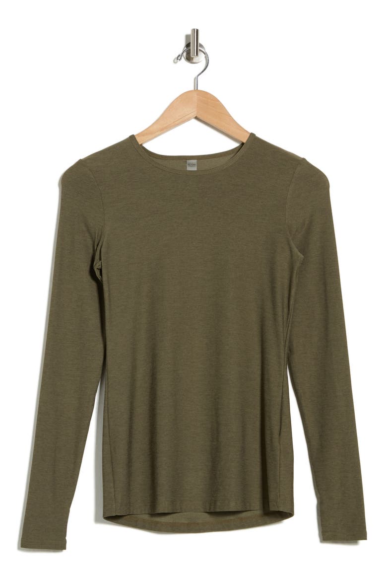 Classic Crewneck Pullover, Alternate, color, BEYOND OLIVE HEATHER