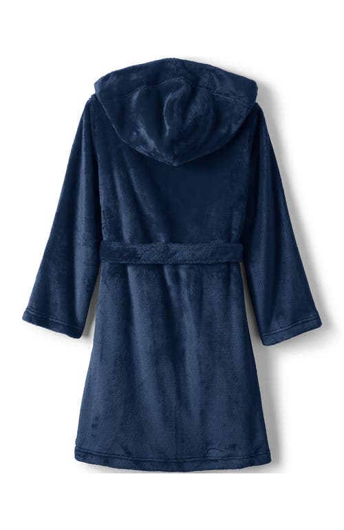 LANDS' END LANDS' END KIDS HOODED FLEECE SOLID ROBE