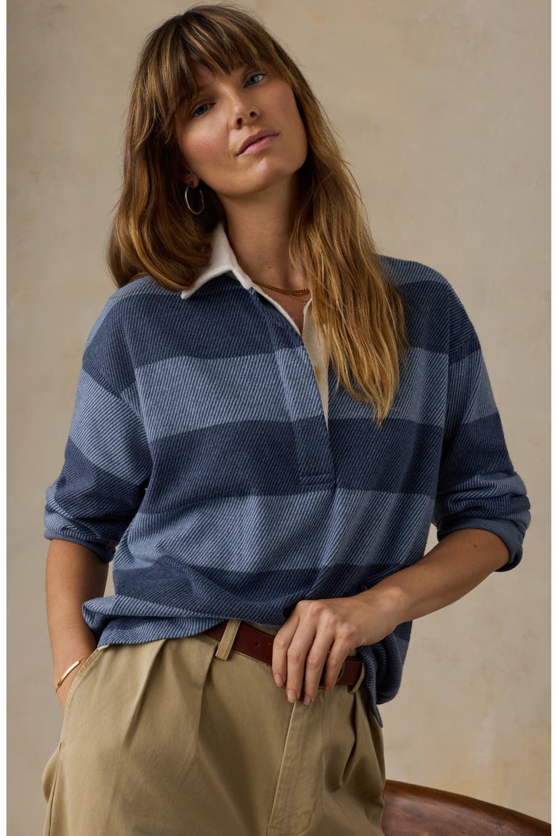 Legend Rugby Stripe Sweater, Alternate, color, PACIFIC RIDE STRIPE