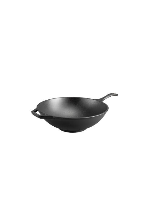 Chef Collection Seasoned Cast Iron Wok 12.5 Inch