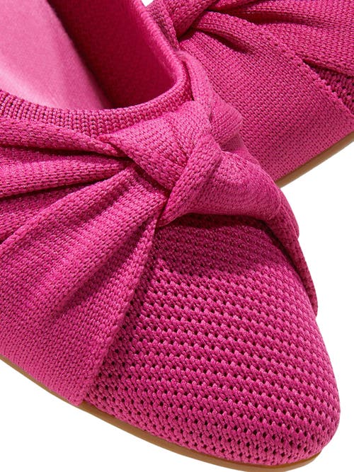 Vivaia Knotted Water Resistant Almond Toe Flat In Pink