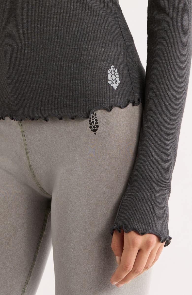 Free People FP Movement Breathe Easy Cotton Blend Hoodie, Alternate, color, Washed Black