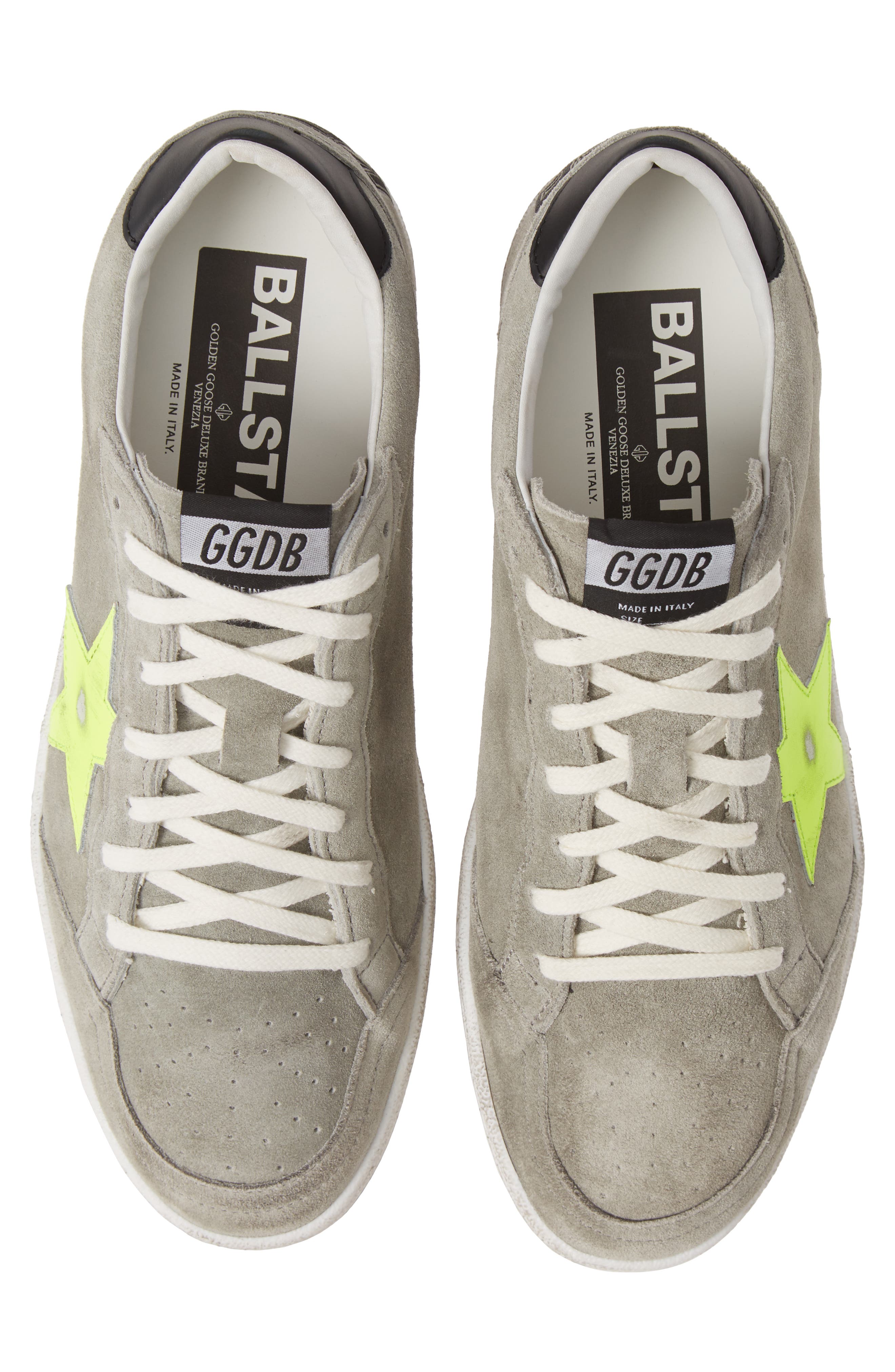 Ball Star Sneaker, Alternate, color, ICE SUEDE/ FLUO STAR