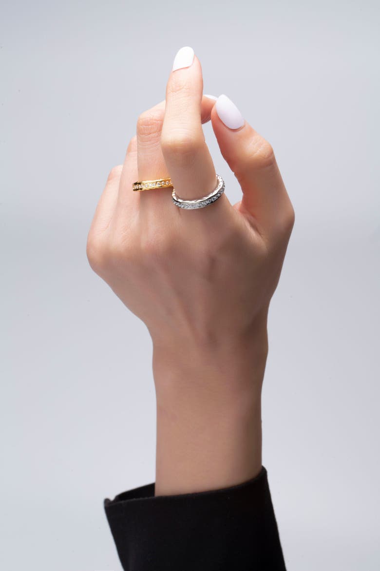 Sophie Molten Eternity Stackable Ring, Alternate, color, Gold