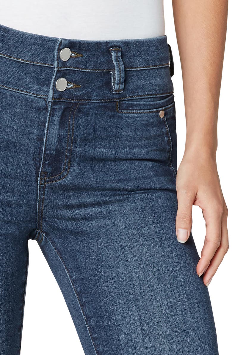 Liverpool Los Angeles Double Waist Frayed Hem Ankle Skinny Jeans, Alternate, color, 