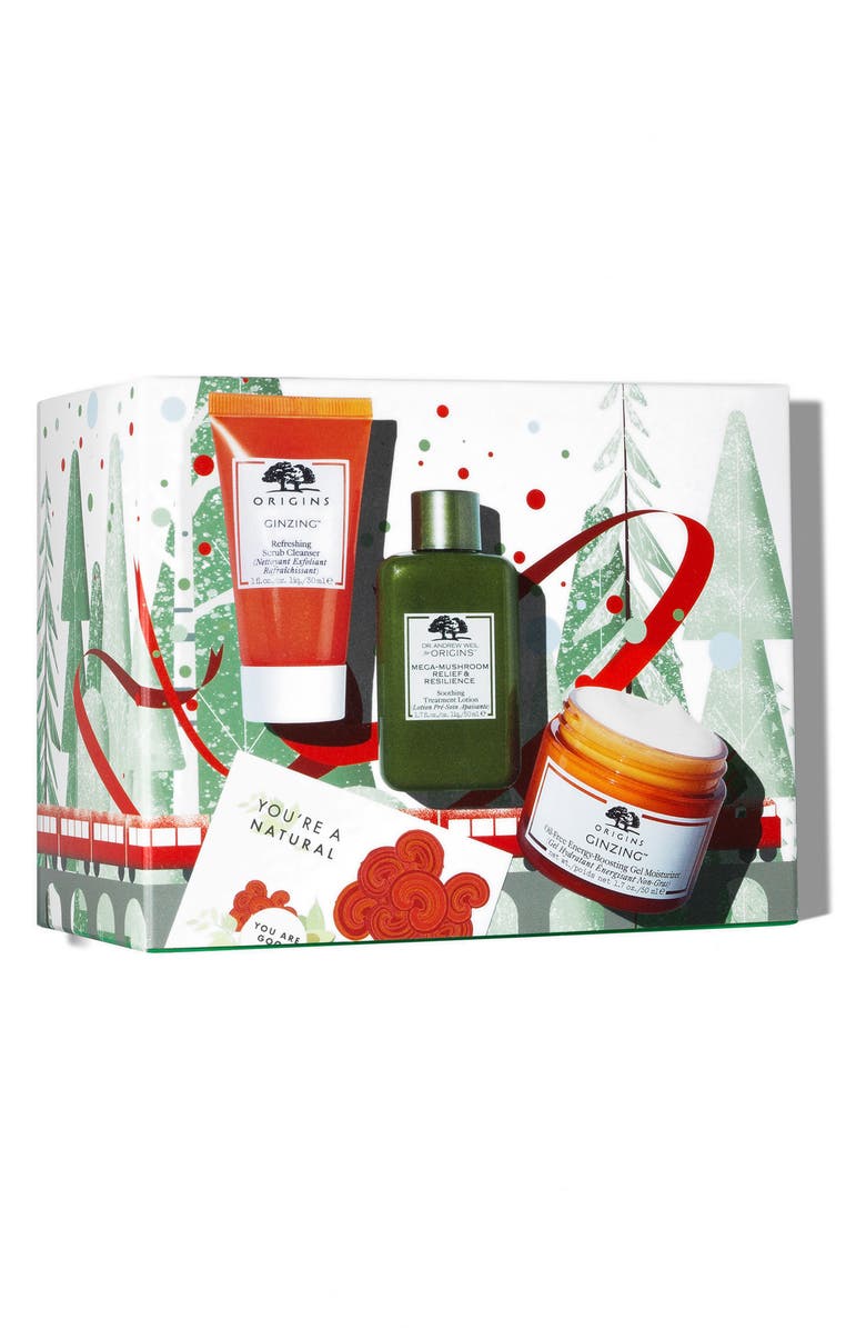 Origins Glow & Believe GinZing & Mega-Mushroom Hydrating Glow Set USD $48 Value, Alternate, color,