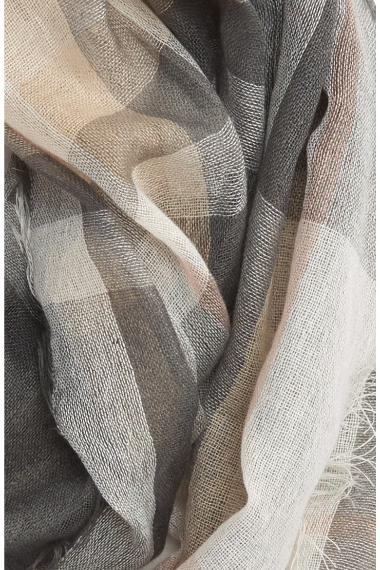 Plaid Scarf, Alternate, color, GREY MULTI