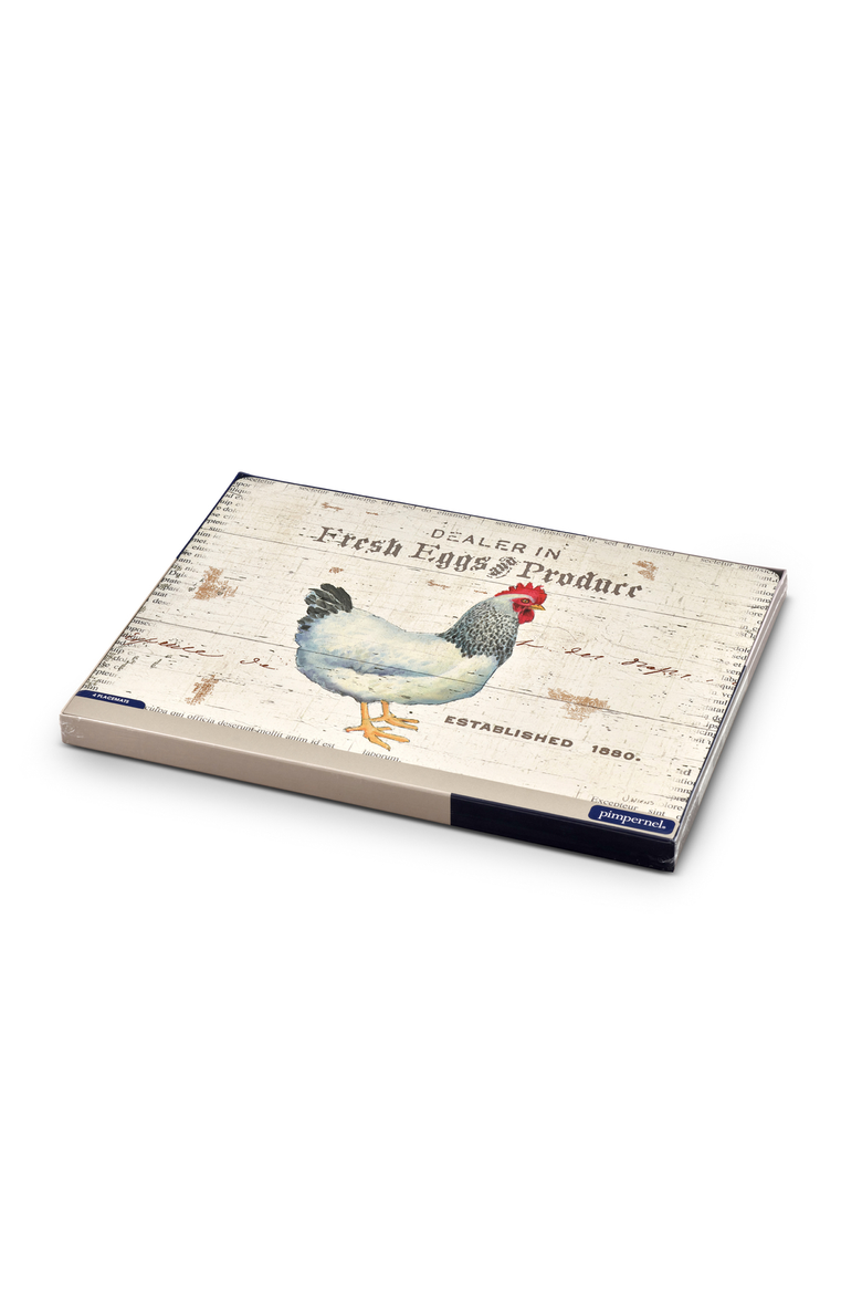 On The Farm Set of 4 Cork Back Placemats, Alternate, color, Multi