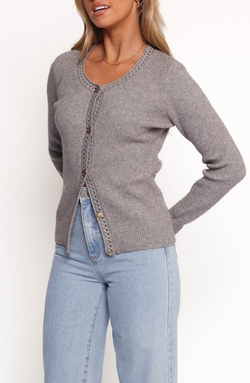 Petal And Pup Petal & Pup Quay Openwork Detail Cardigan In Gray