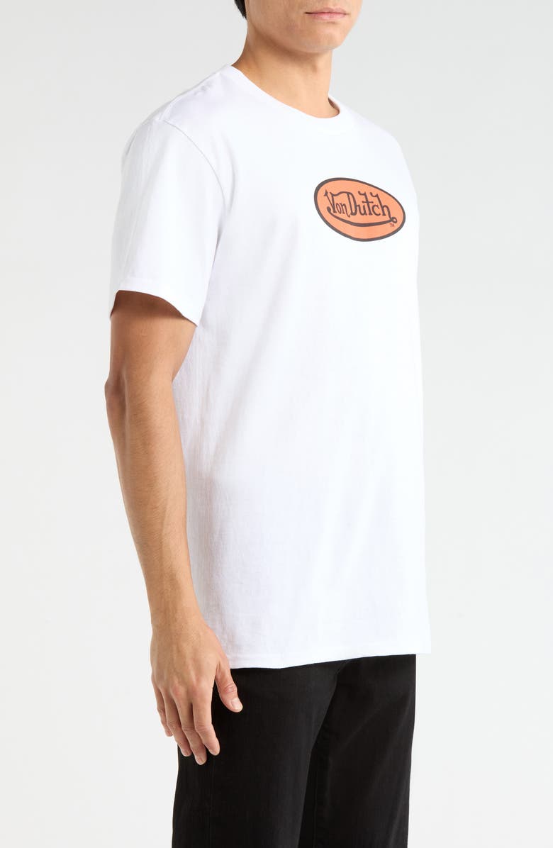 Von Dutch Logo Cotton Blend Graphic T-Shirt, Alternate, color, White