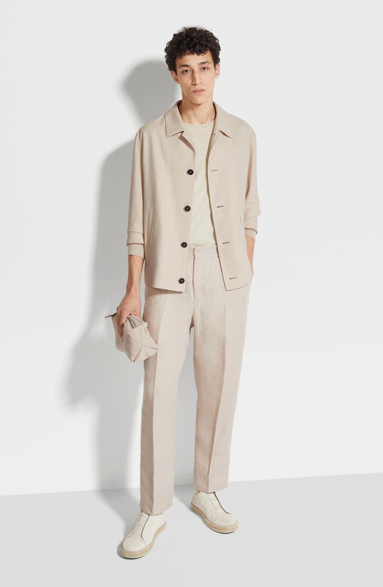 ZEGNA Oasi Linen Chore Jacket, Alternate, color,