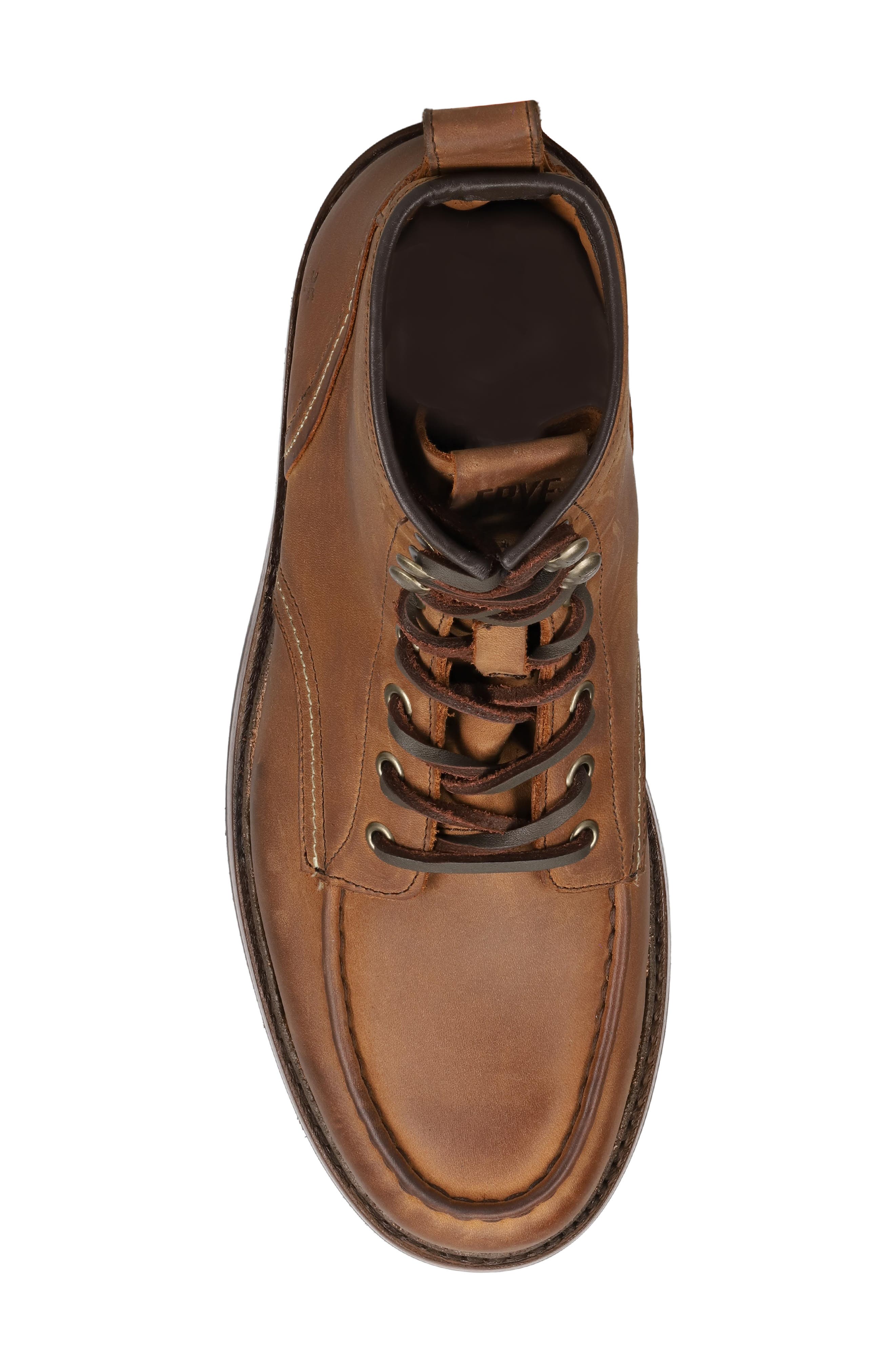 Frye Hudson Lace-Up Work Boot, Alternate, color, Tan Tan