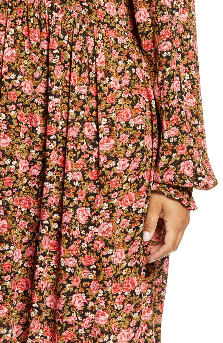 BP. Frill Cuff Long Sleeve Dress, Alternate, color, 