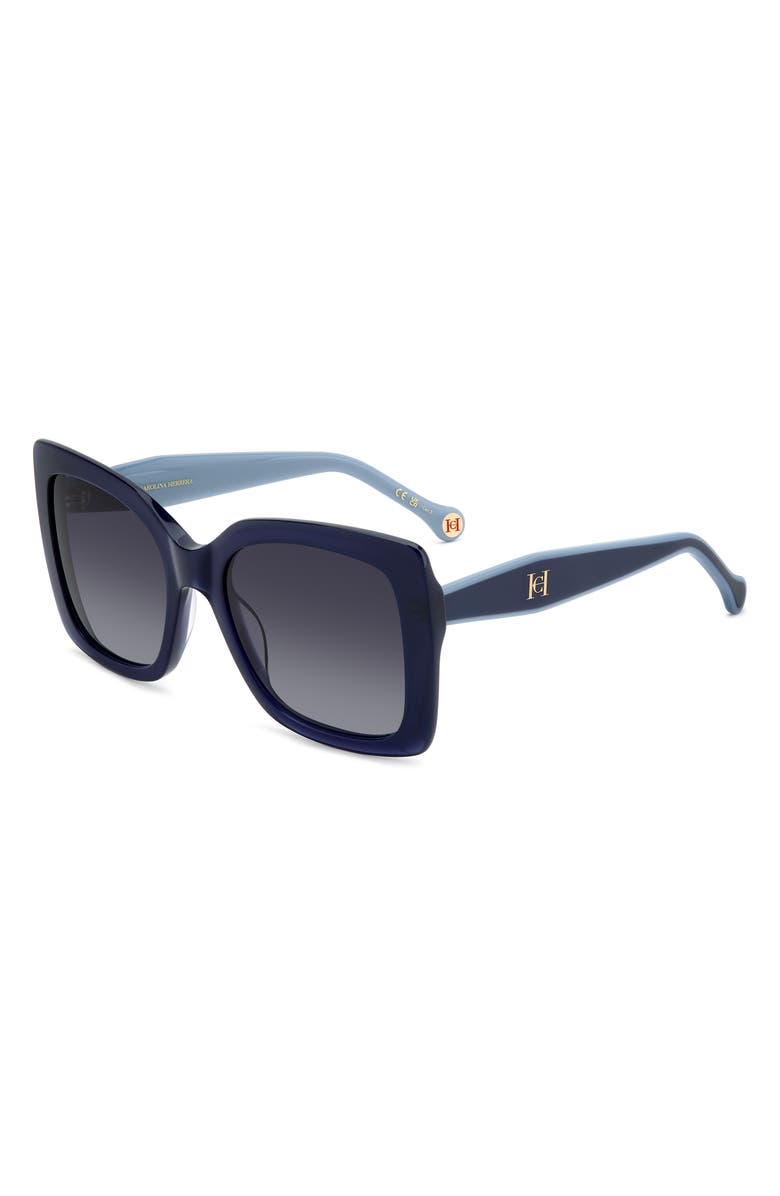 Carolina Herrera HER 0258/G/S 54mm Square Sunglasses, Alternate, color, Blue