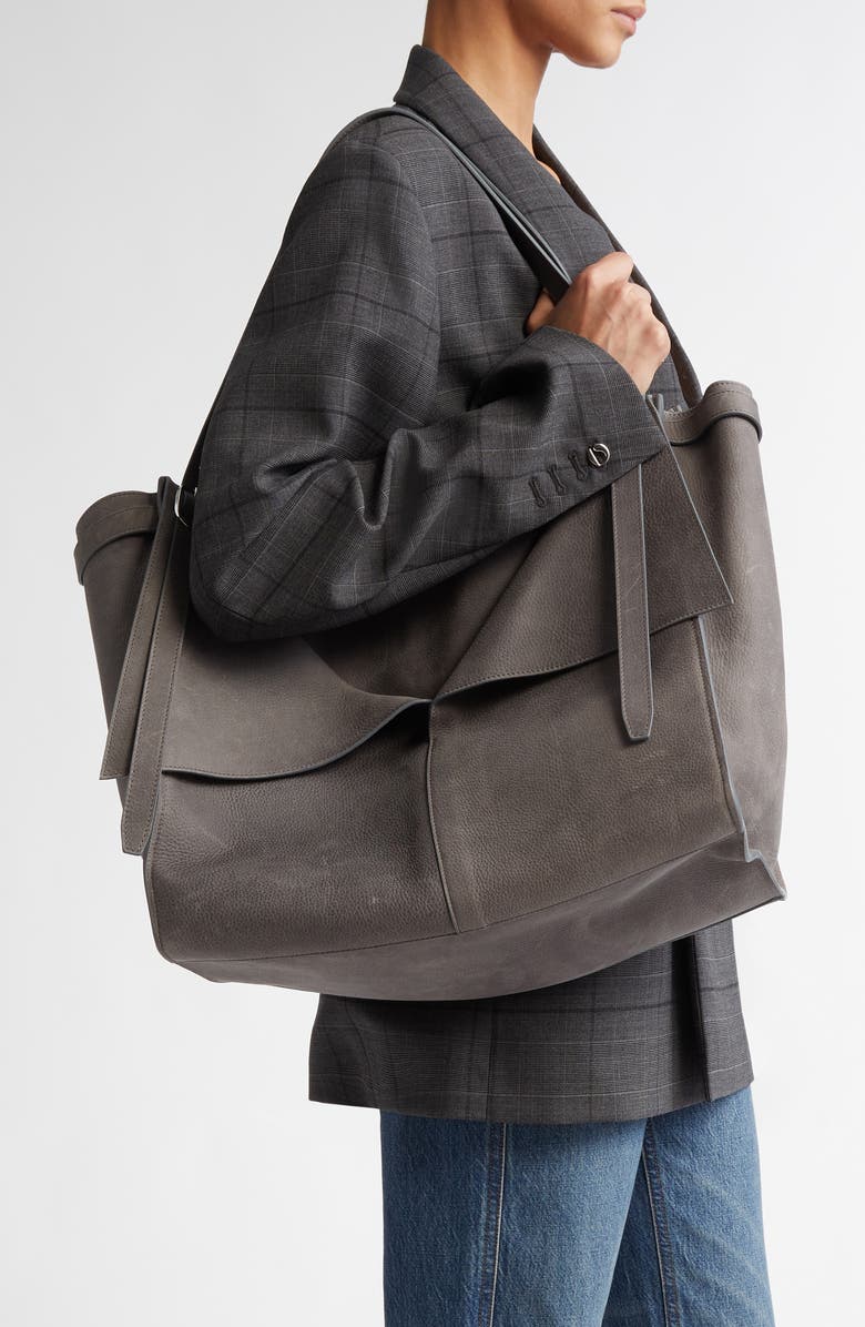 Coperni Cabas Belted Leather Shoulder Bag, Alternate, color,