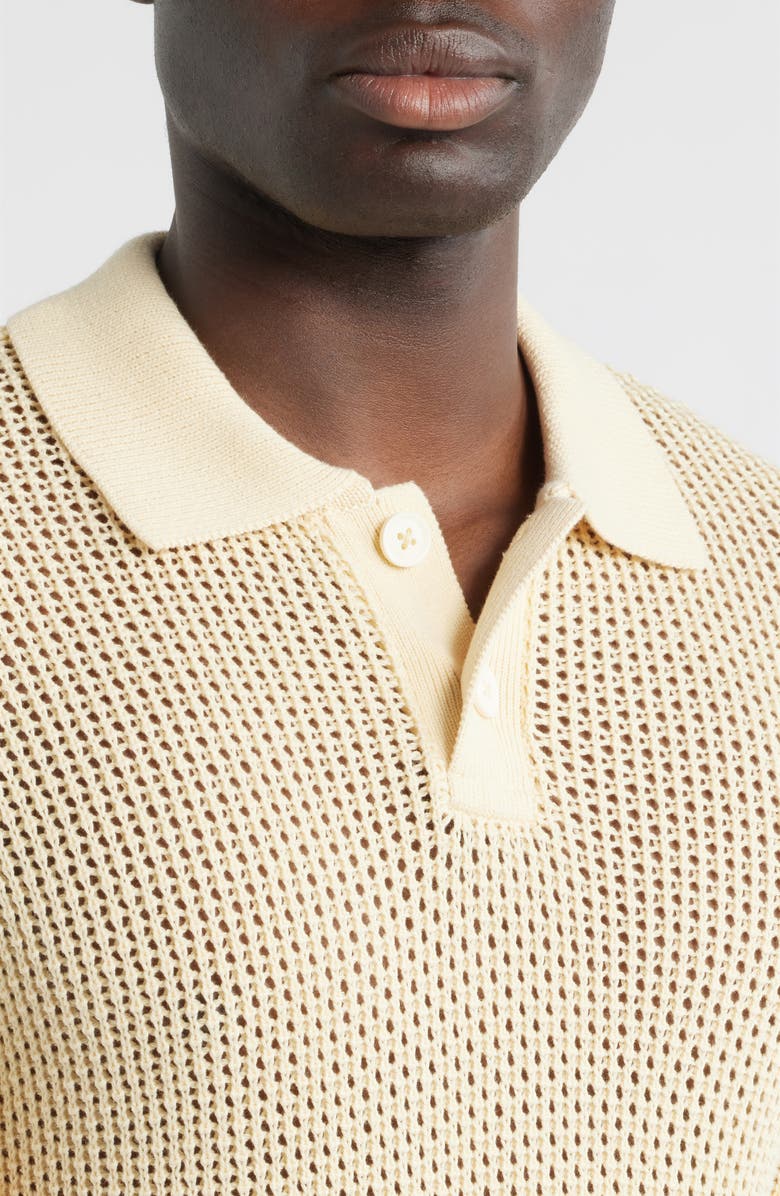 MAVRANS Stripe Open Stitch Organic Cotton Polo, Alternate, color, 