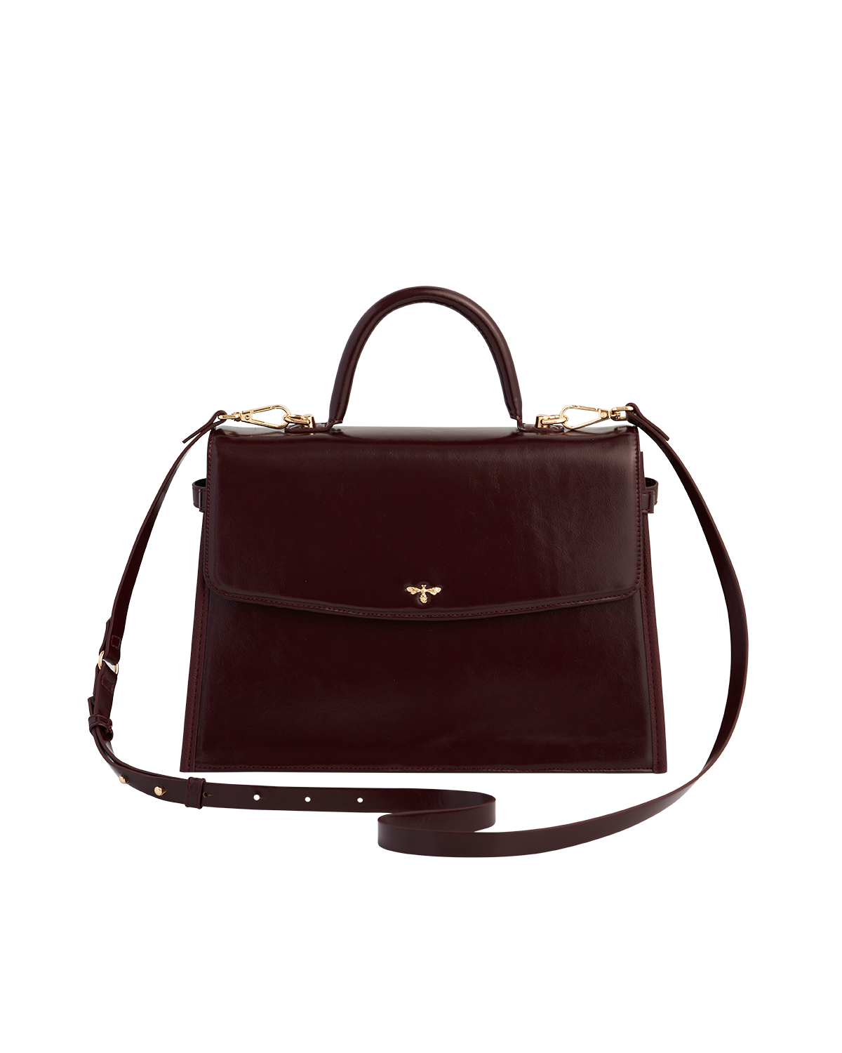 Fable England Ruby Cherry Red Structured Medium Tote, Alternate, color, Cherry