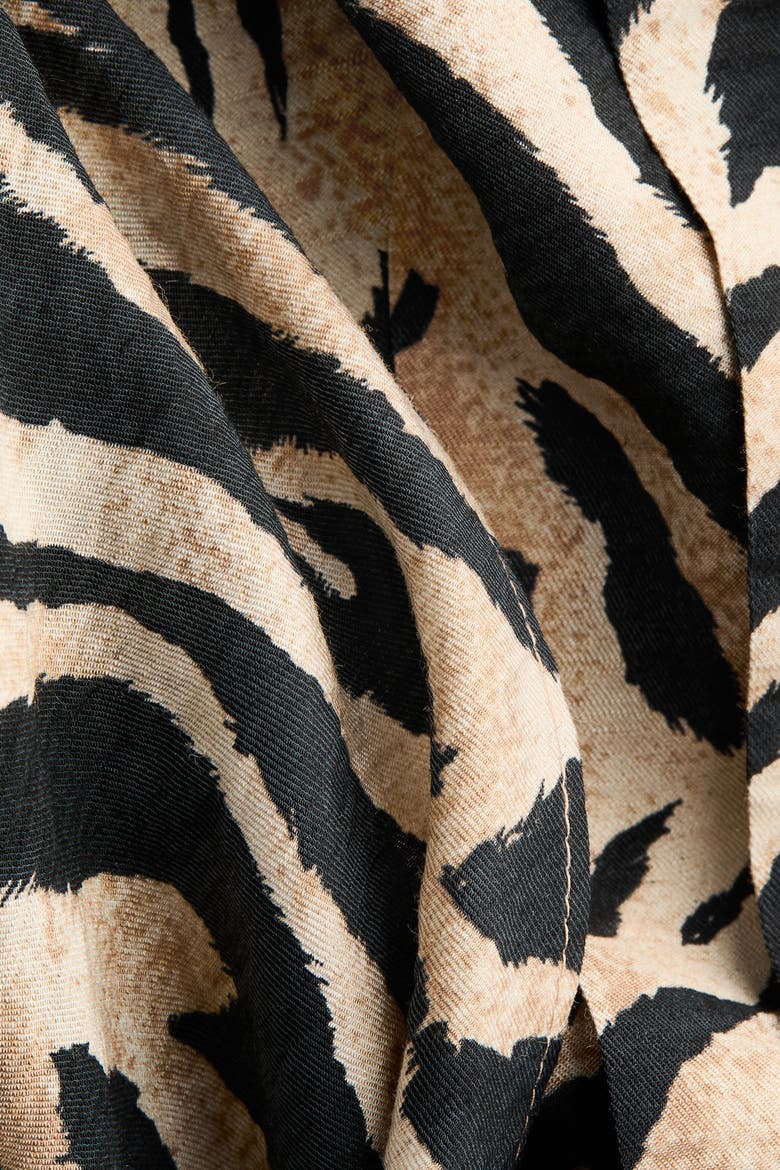 Wrap Skirt, Alternate, color, Beige/zebra print