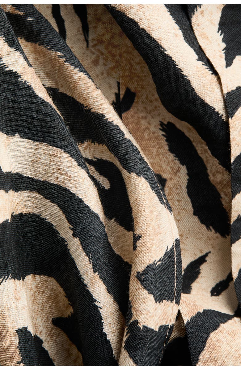 H&M Wrap Skirt, Alternate, color, Beige/Zebra Print