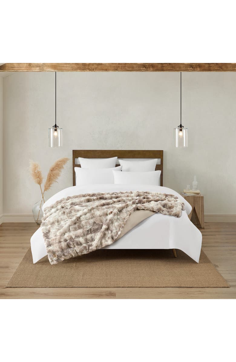 UGG<sup>®</sup> Theda Faux Fur Throw Blanket, Alternate, color,