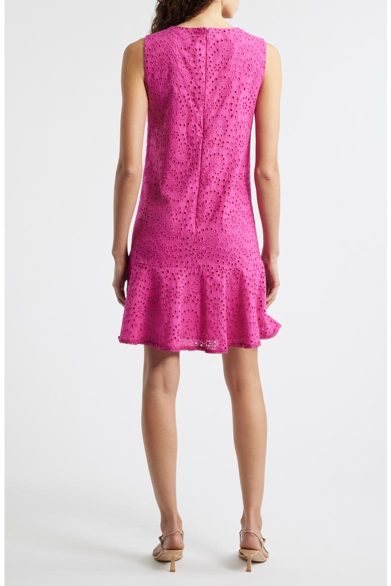Leora Sleeveless Cotton Dress, Alternate, color, FUSCHIA
