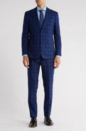 English Laundry Trim Fit Plaid Two-Piece Suit