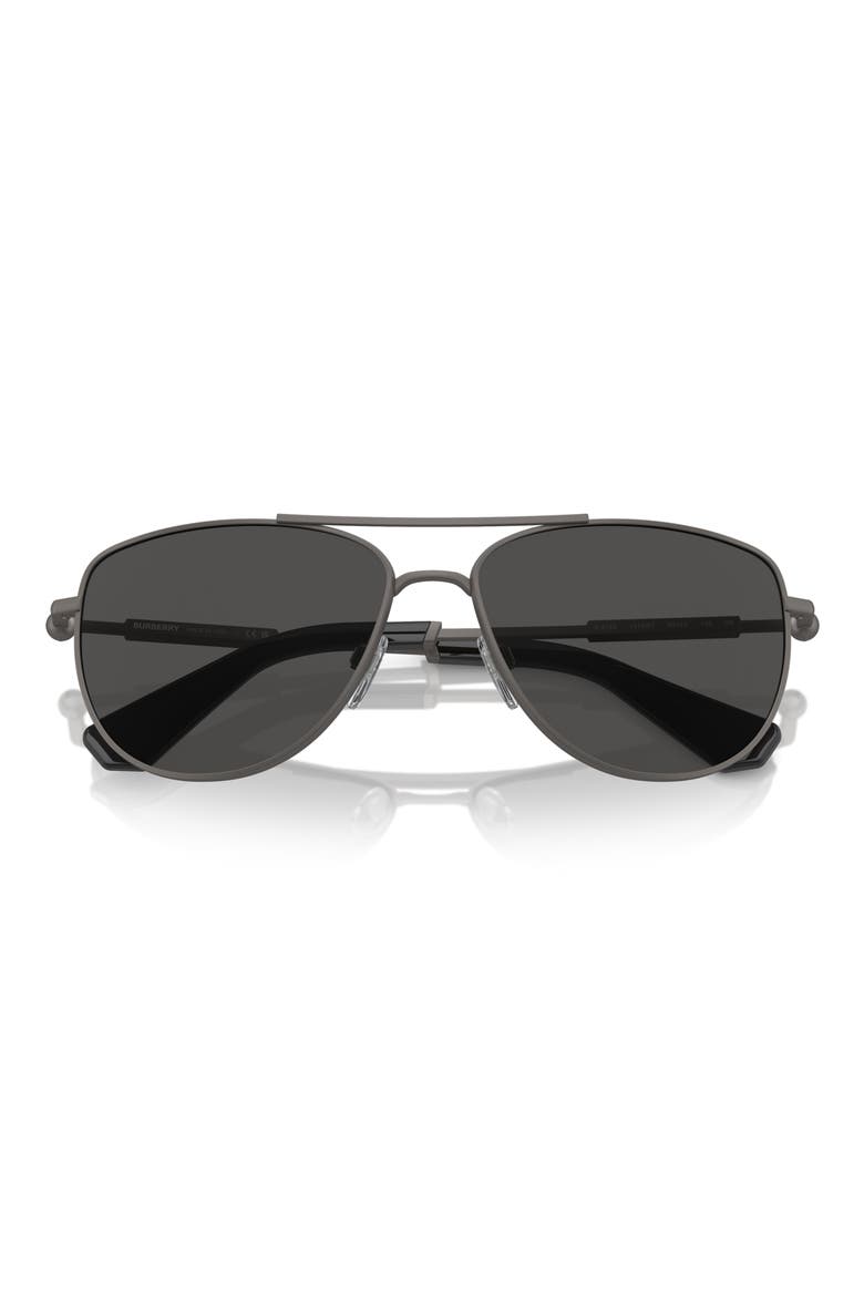 60mm Pilot Sunglasses, Alternate, color, DARK GREY
