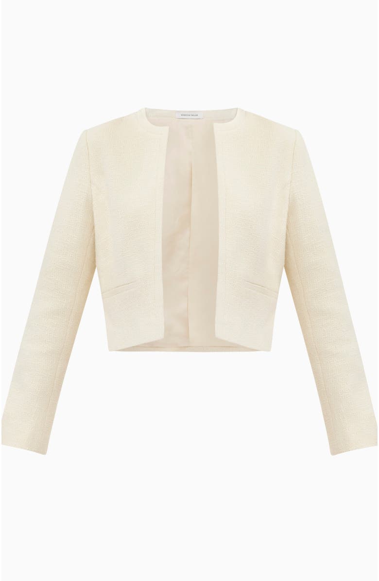 Rebecca Taylor Margot Tweed Jacket, Alternate, color, Cream