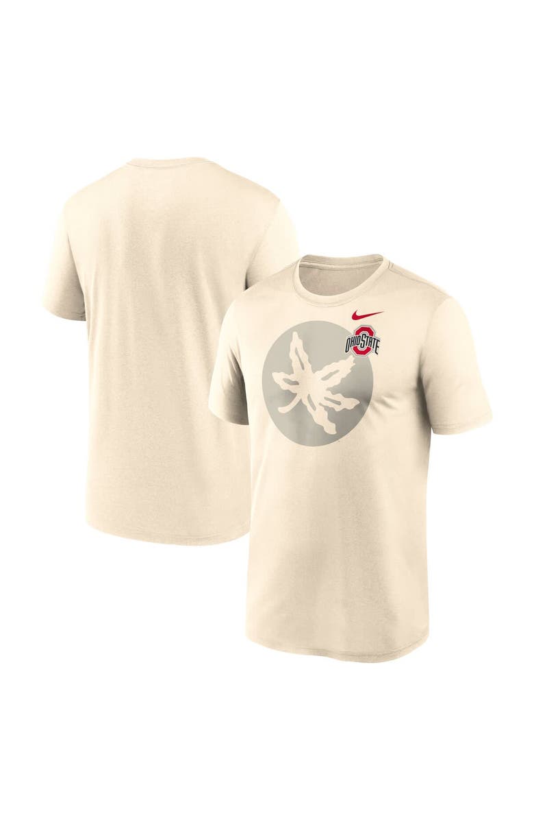 Nike Men's Nike Natural Ohio State Buckeyes Campus Shadow Legend Performance T-Shirt, Alternate, color, Natural