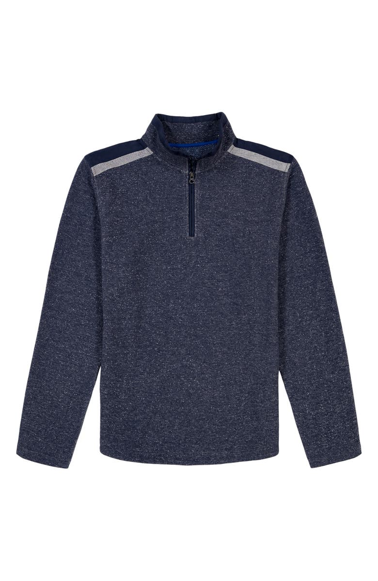 Robert Graham Rufino Quarter Zip Pullover Sweater, Alternate, color, Indigo