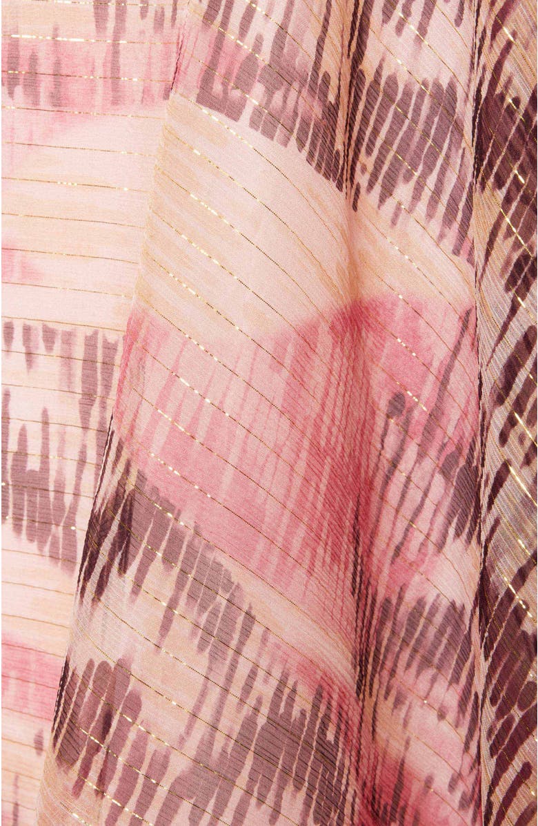 Santorelli DOROTHY A-line Sleeveless Dress in Printed Silk Chiffon, Alternate, color, Sweet Pea Multi