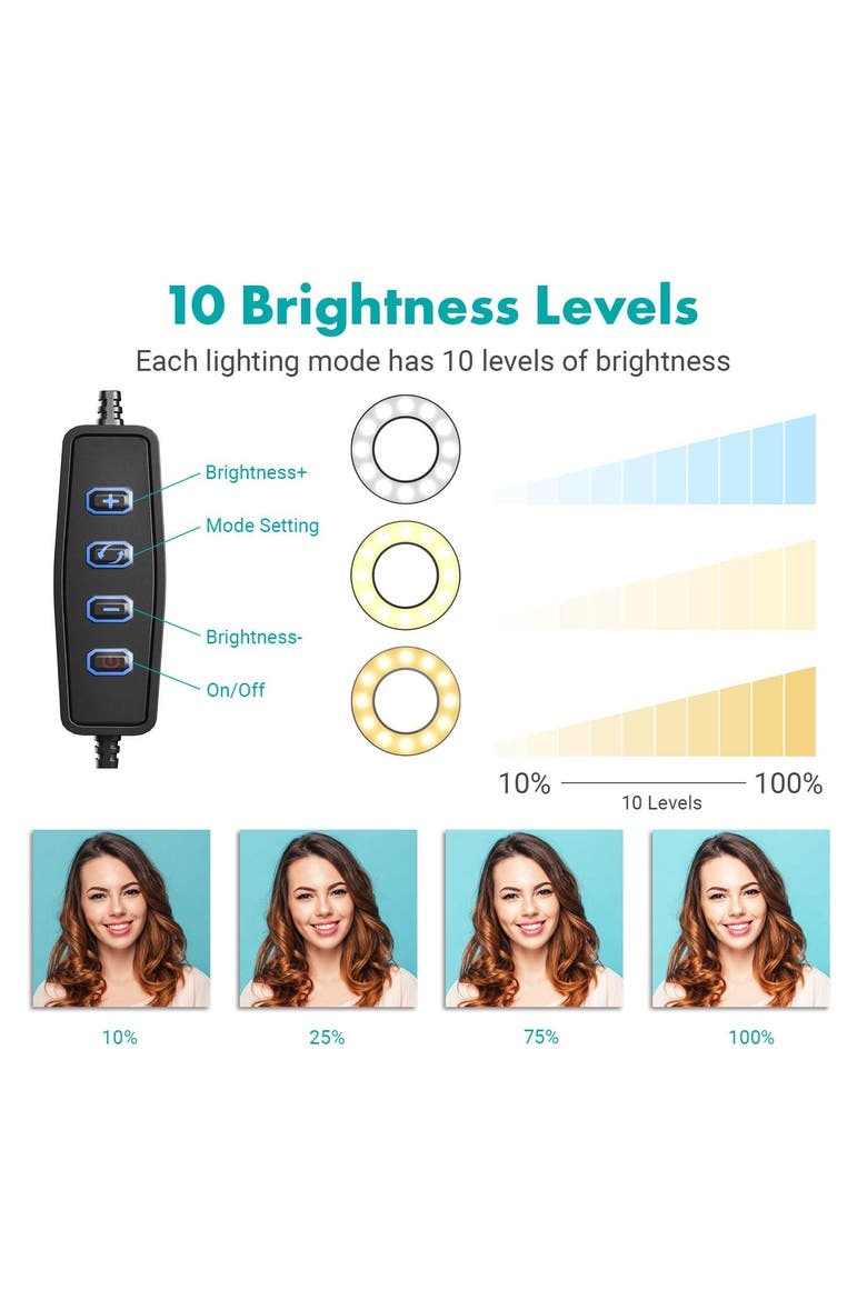 VGC-3 Selfie Ring Light Stand - Complete Mobile Studio, Alternate, color, Black