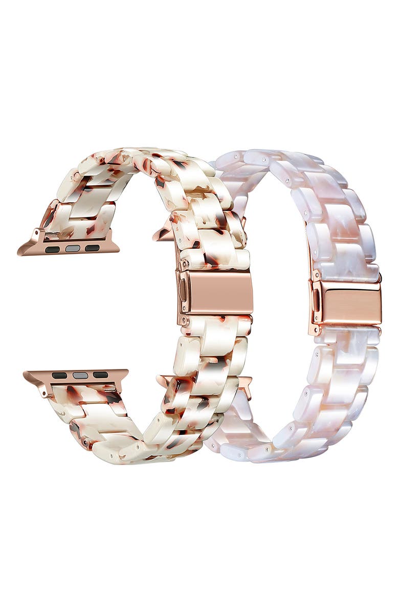 The Posh Tech 2-Pack Resin Apple Watch<sup>®</sup> Watchbands, Main, color,