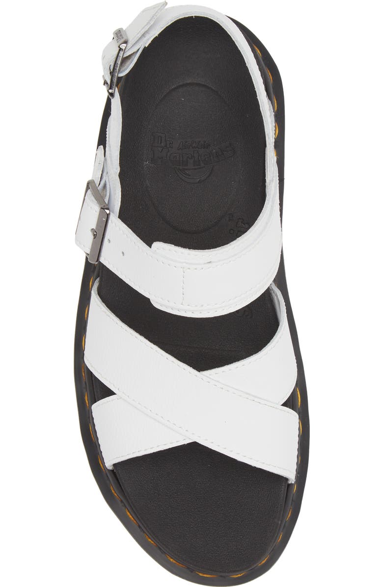 Dr. Martens Voss II Quad Strappy Platform Sandal, Alternate, color, White Athena