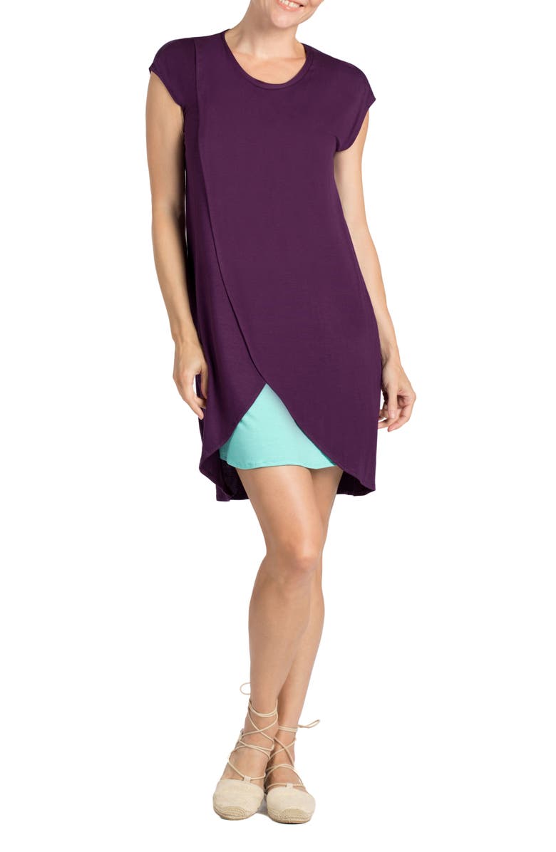 Savi Mom Lille Layered Maternity/Nursing Sheath Dress, Alternate, color, 