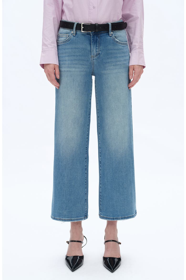 Low Rise Ankle Wide Leg Jeans, Main, color, RETRO LIGHT BLUE
