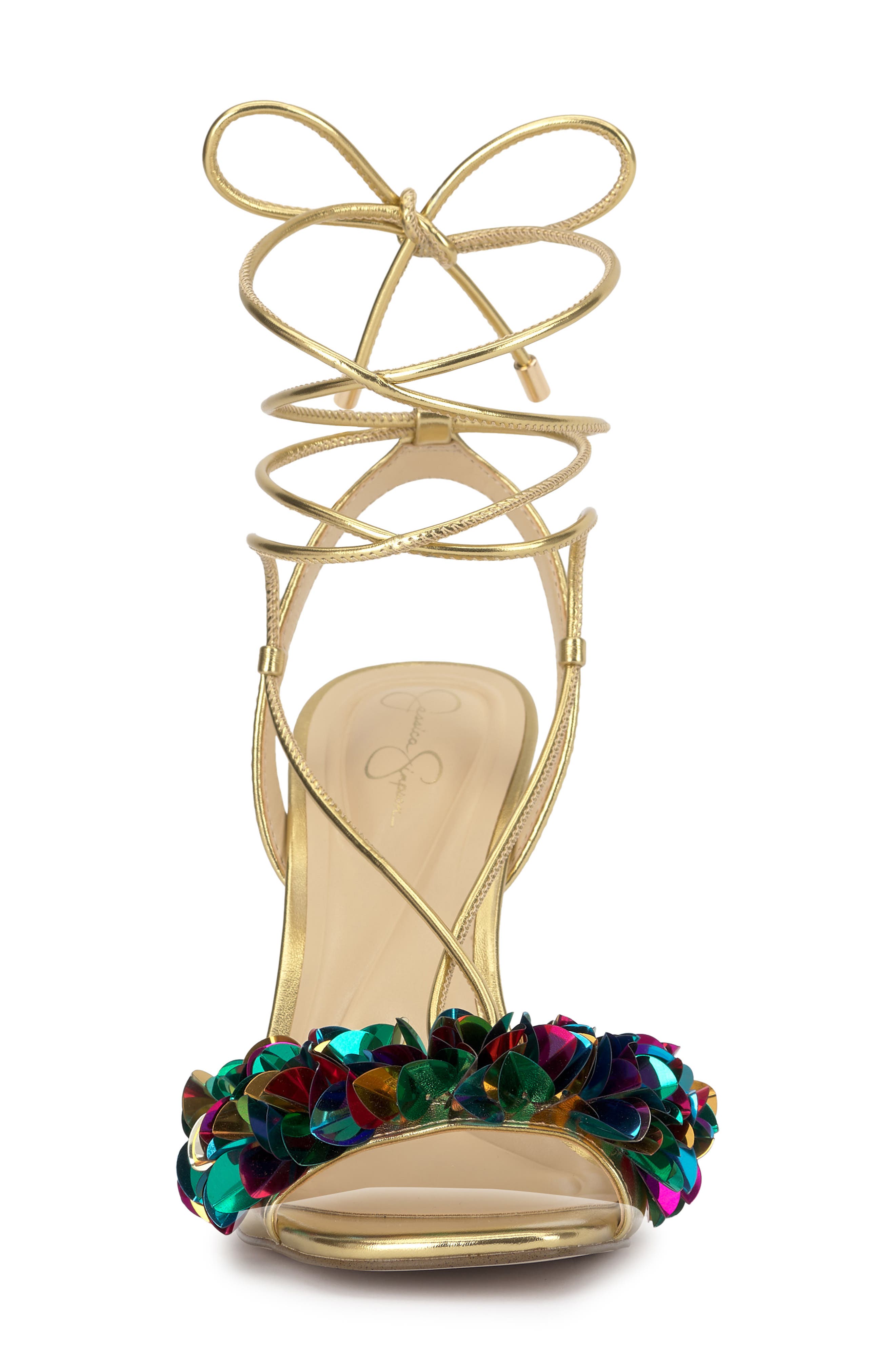 Oveny Ankle Wrap Sandal, Alternate, color, GOLD