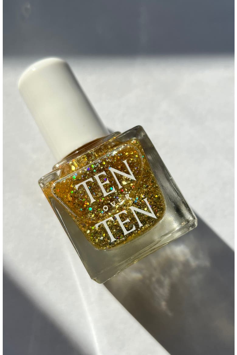 Gold Nail Polish Topper, Alternate, color, BERGEN