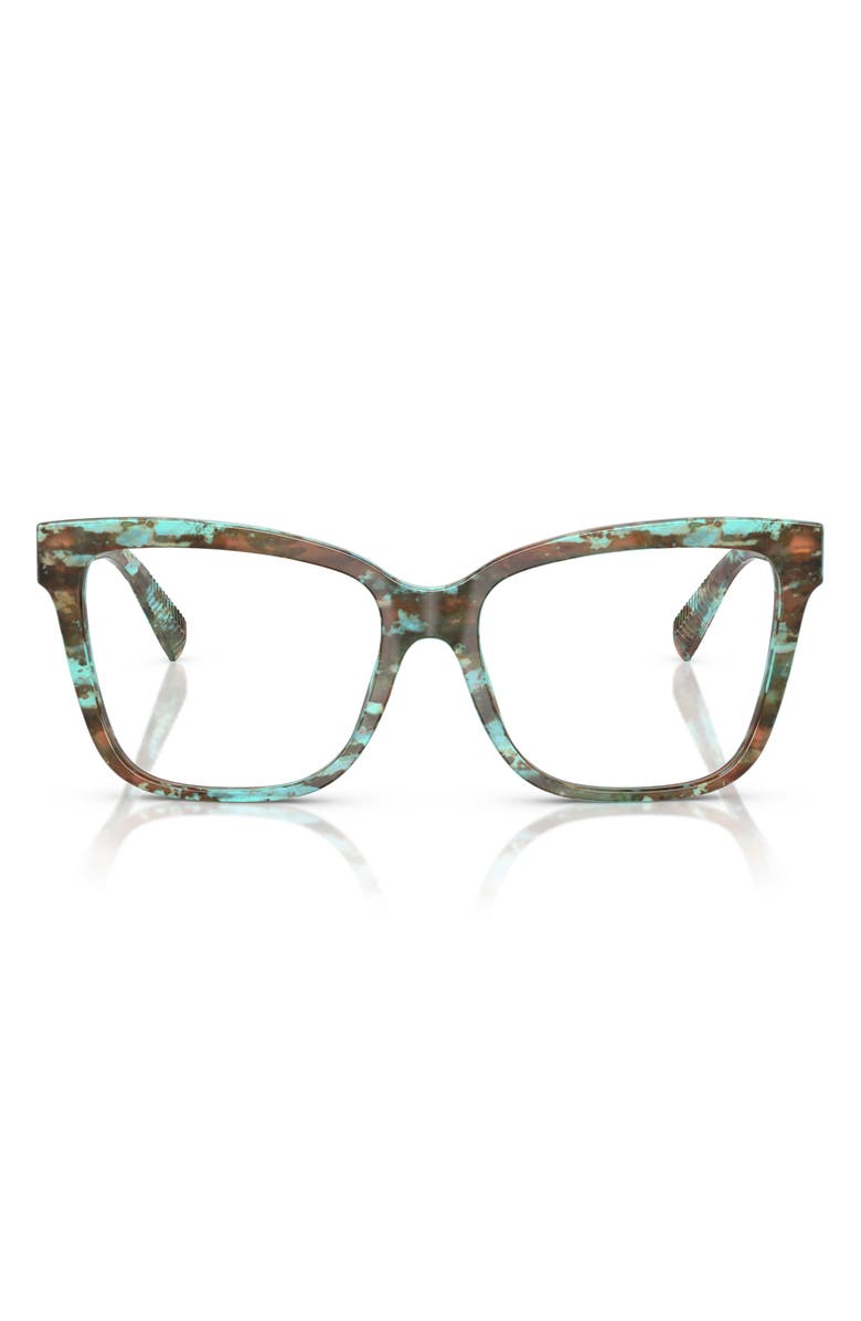 Tiffany & Co. 53mm Cat Eye Optical Glasses, Main, color, Blue Havana