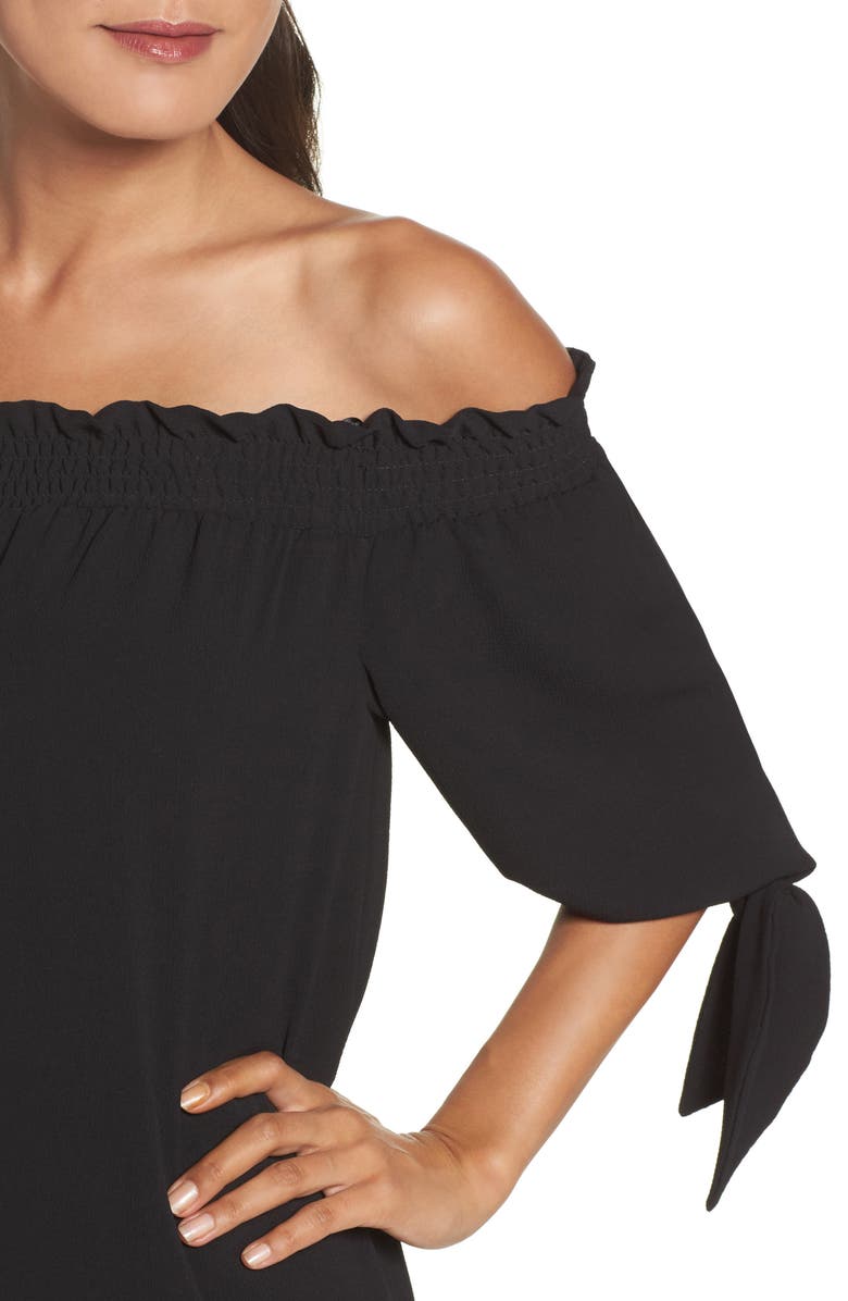 Vince Camuto Stretch Crepe Shift Dress, Alternate, color,